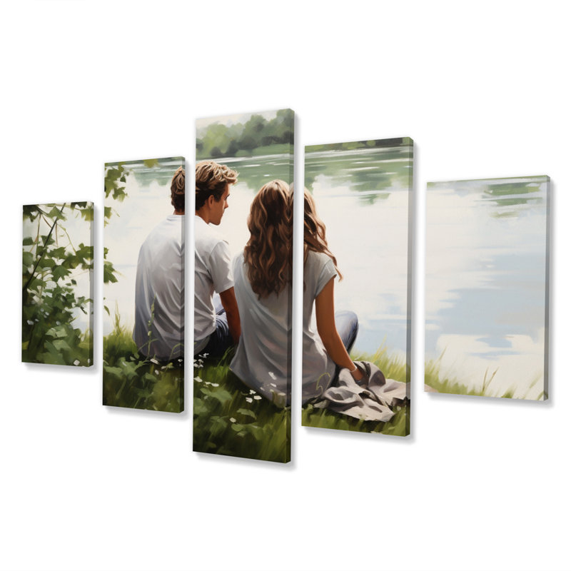 Paysage romantique Tranquil Serenade II - impression d'art mural paysage romantique - 5 panneaux