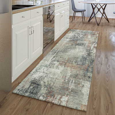 Tapis taupe Prisco lavable à la machine de qualité supérieure