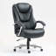 Chaise de bureau ergonomique en cuir synthétique à haut dossier avec hauteur réglable et soutien lombaire pour un travail confortable
