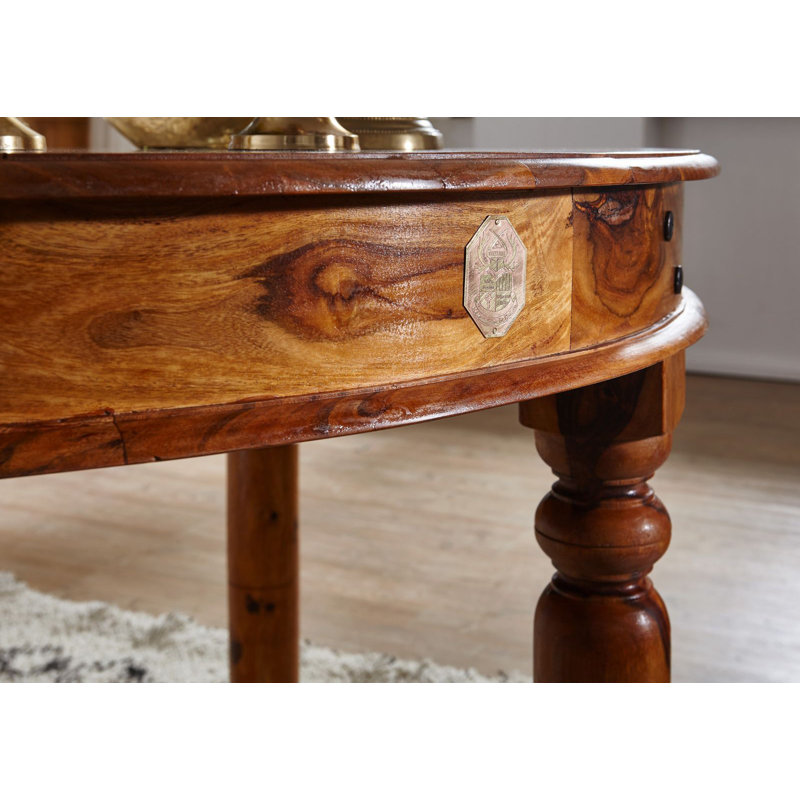 Oxford Acacia Round Wood Top Dining Table, H76 x L140 x W140cm, Honey