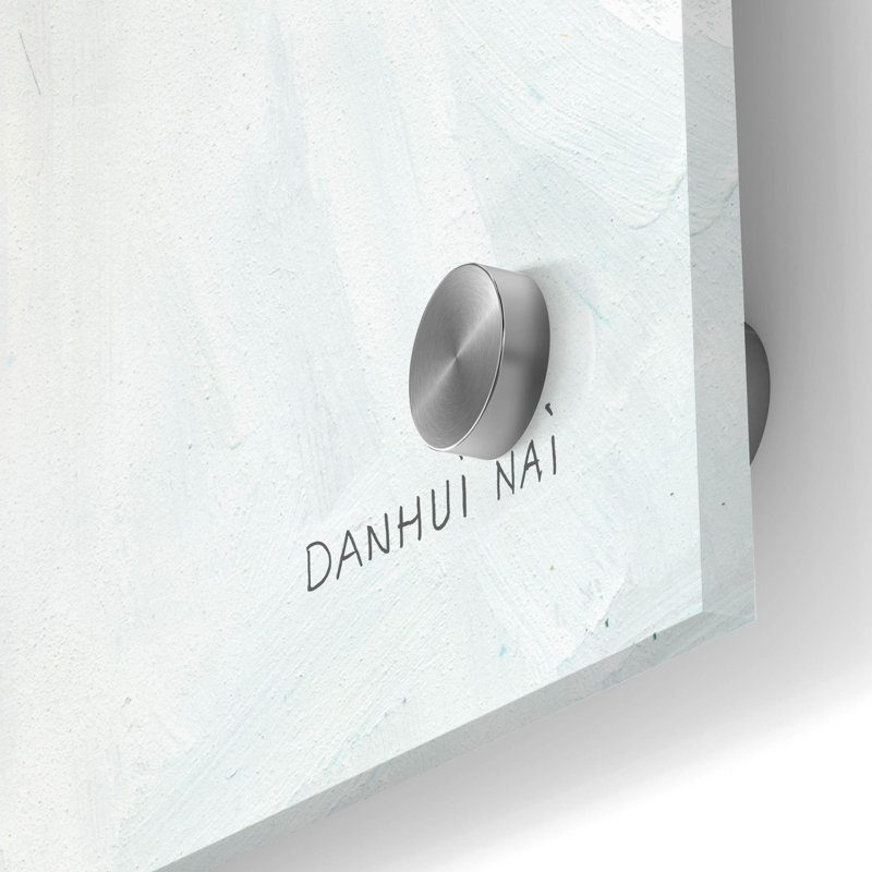 «Slender Stems 1 Blue» par Danhui Nai, art mural en verre acrylique, H 36 po x l 24 po x P 0,2 po