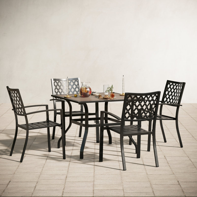 4 -Person 94cm Long Dining Set, No, None
