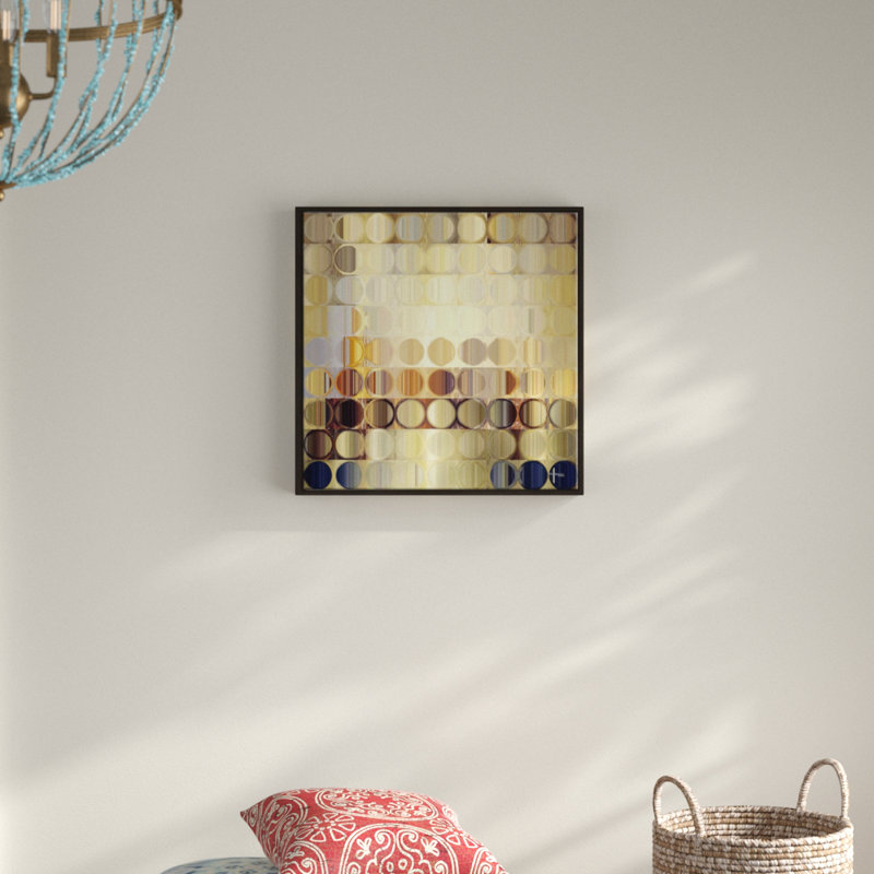 « cercles et carrés #37 », reproduction d’impression sur toile encadrée, H 21,5 po x l 21,5 po