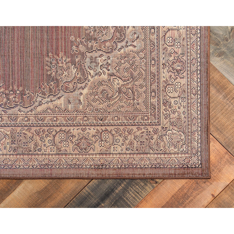 Tapis oriental noir Balthrop, Brown, Carré 7 pi 10 po
