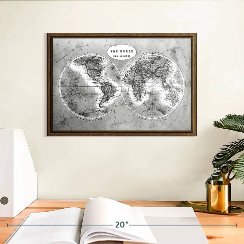 Découvrez le monde BW Hatch, 13 po x 9 po, Cadre flottant noyer