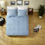 Ensembles de literie confortables en coton, à motif bleu, réversibles pour le confort de la chambre à coucher