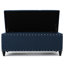 Rangement bleu marine avec pieds en bouleau brun foncé pour espace détente spa, l 17,96 po x l 42,64 po-2007009901