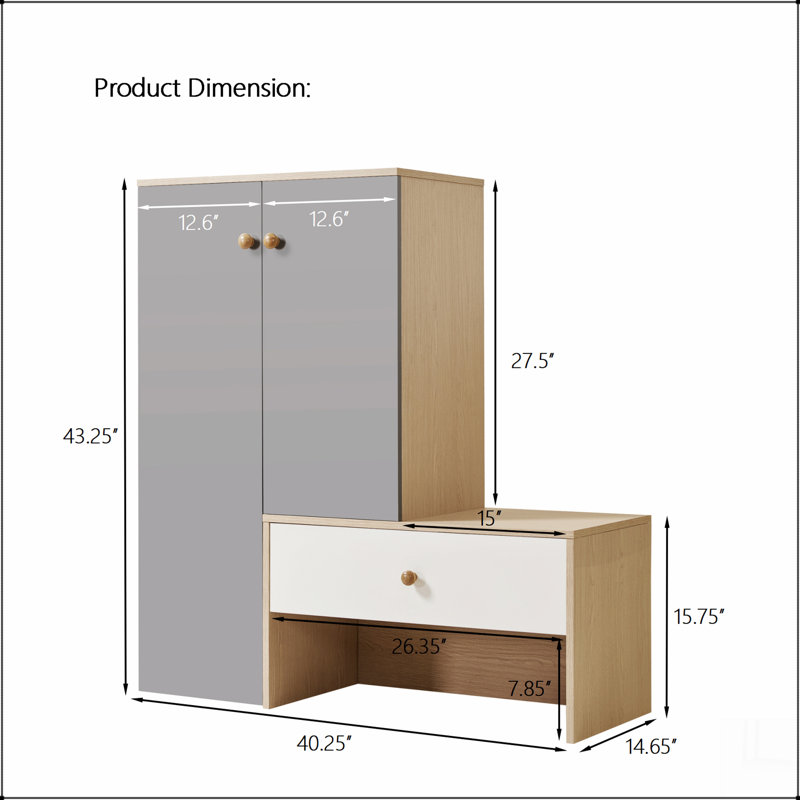 Banc et range-chaussures multifonctionnels, range-chaussures avec banc, tablettes réglables pour le couloir, le vestibule, blanc