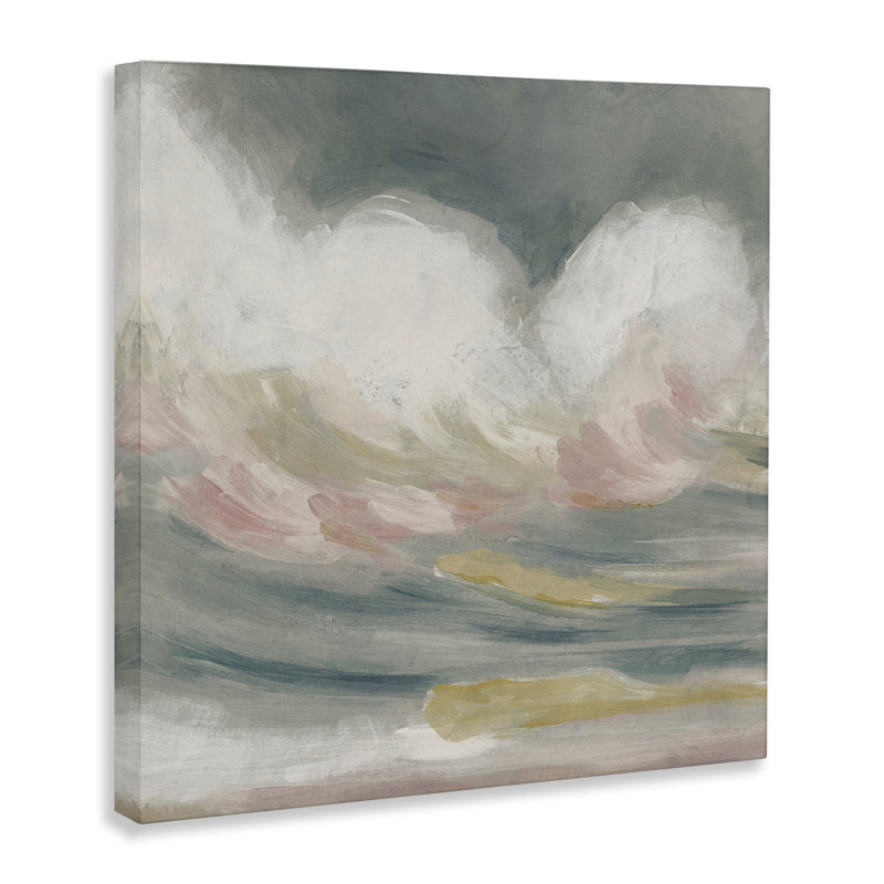 «Stormy Rolling Waves Floater», art mural sur toile par June Erica Vess, H 36 po x l 36 po x P 1,5 po