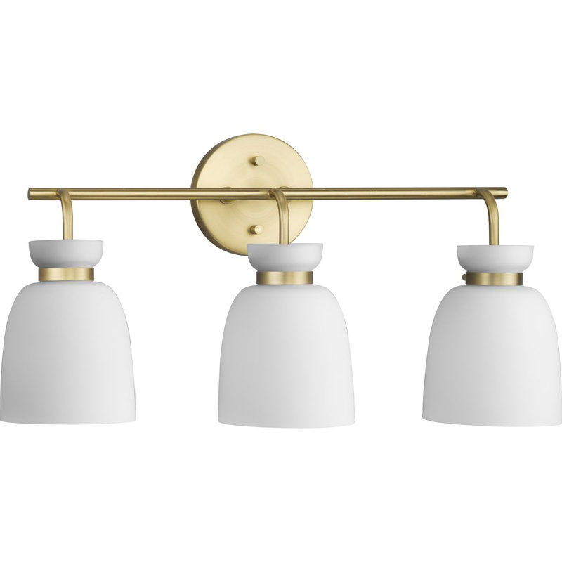Lexie Dimmable Vanity Light, 3, Brushed Gold