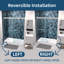 Porte de douche sans cadre de l 56 po x H 74 po-98354884