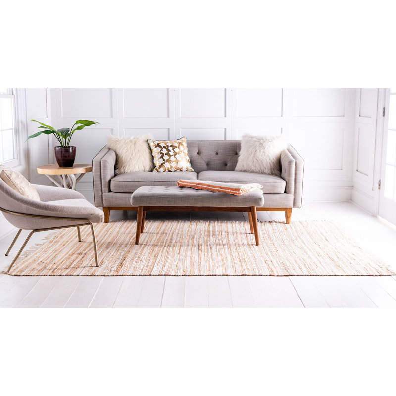Gwin Cotton Abstract Indoor Rug, Rectangle 4' x 6'