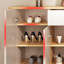 Rangement à chaussures en bois manufacturé beige et Burlywood-456391570