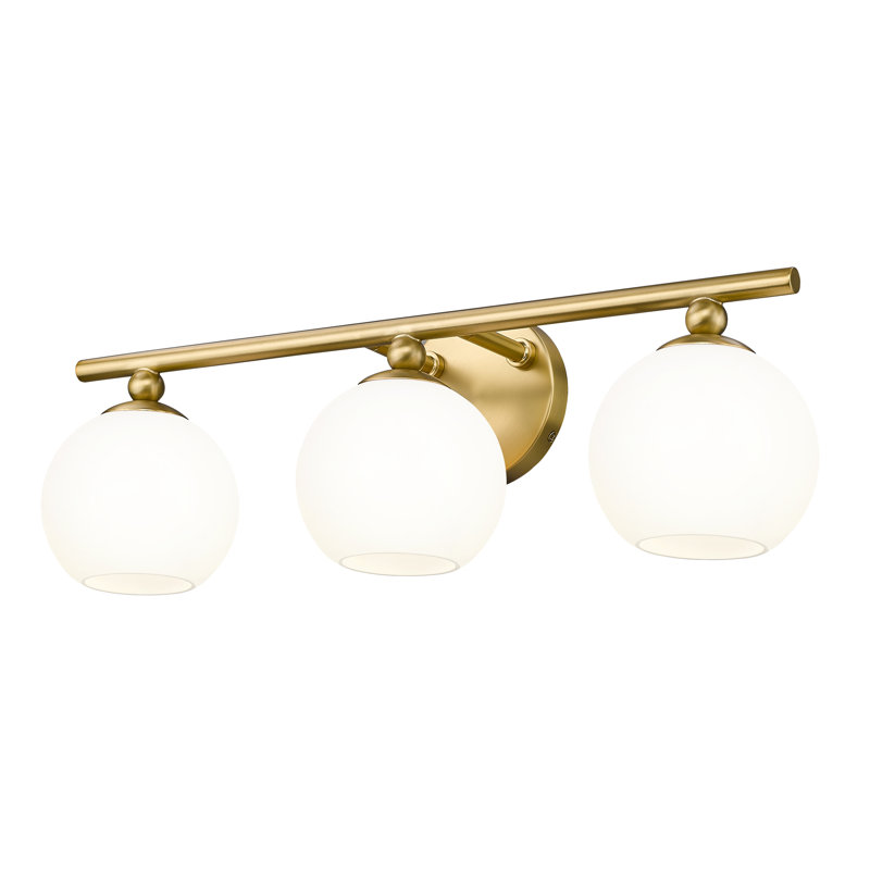 Éclairage pour meuble-lavabo 3 lumières Tarje, Or moderne