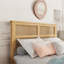 Lit double avec tête de lit en rotin, deux tiroirs de rangement, lit en bois d'hévéa avec sel et pieds de soutien améliorés-709164878