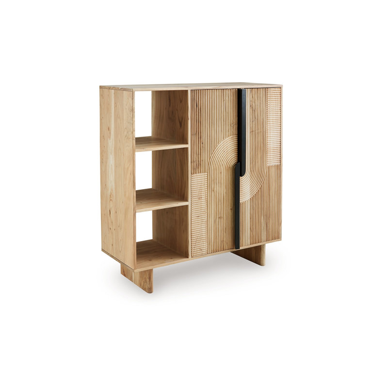 Console Ebie, portes cannelées 5 tablettes, 40 po