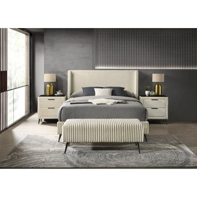 Northington Mavela Wide Wale Upholstery Bedroom Set