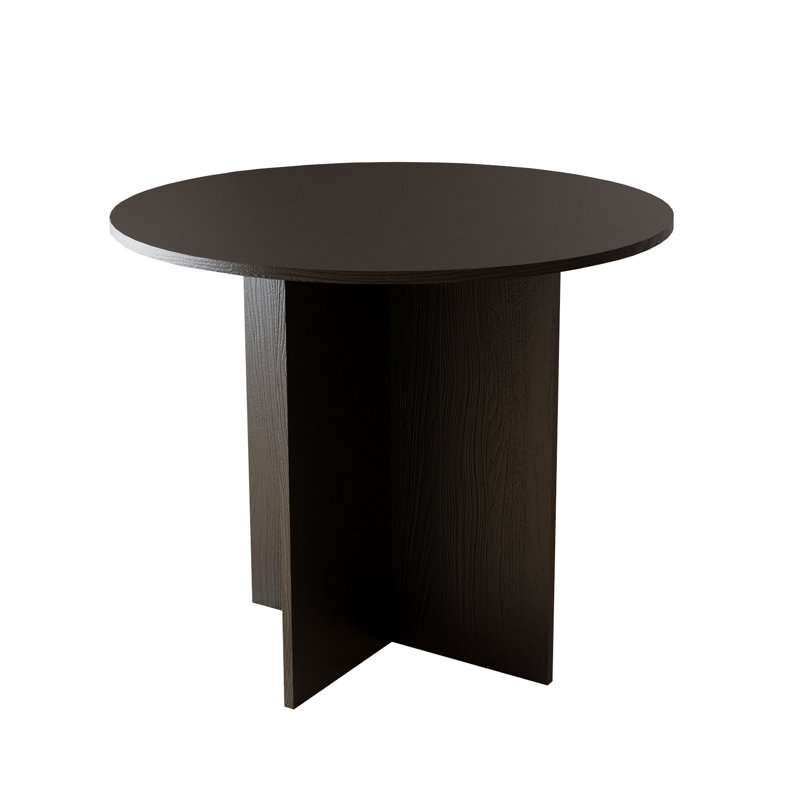 Bimossa Linet 4-Seater Round Dining Table, Modern Scandinavian Kitchen & Living Room Table with Compact Wooden Design, Small Round Table, Ready to Assemble