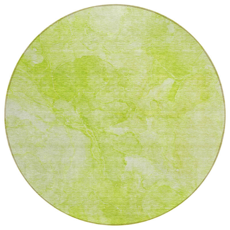 Alta Washable Abstract Indoor / Outdoor Rug, Round 8'