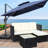 Outdoor Patio Furniture 5 : Pe , Strong Steel Frame, Beige Cushions Seating Solution: Cushions, Table