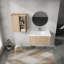 Meuble-lavabo mural 36 po avec lavabo et armoire latérale 36 po