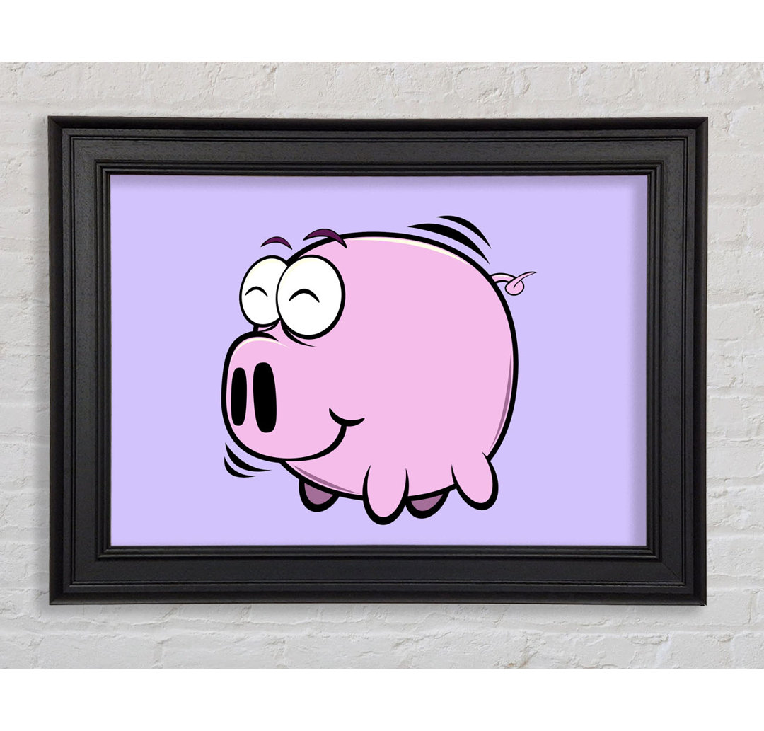 Happy Pig - Bilderrahmen Kunstdrucke