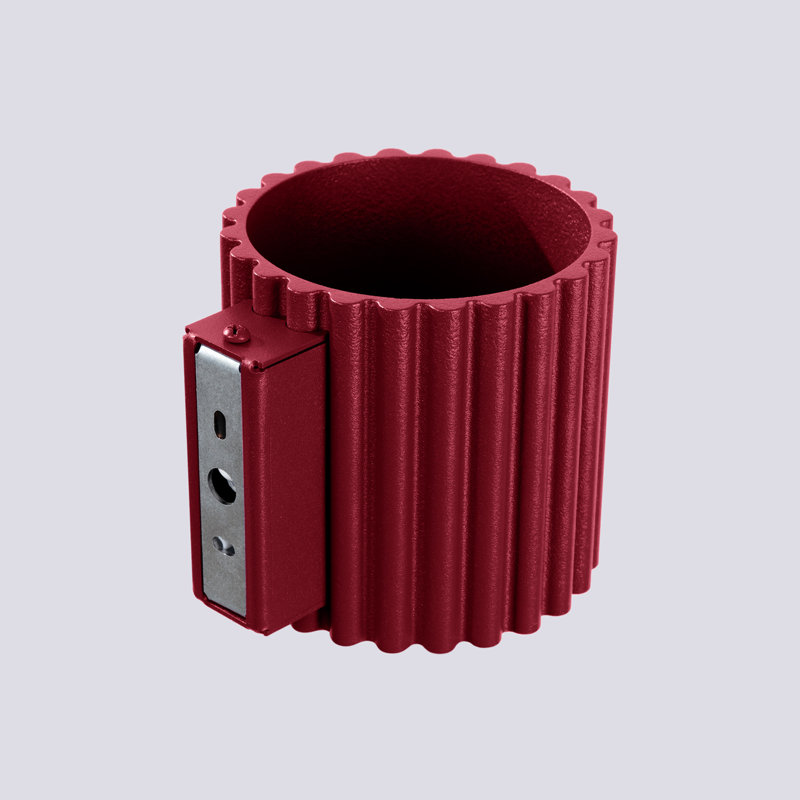 Aura Aluminium Flush Mounted Sconce, 10x12x10 cm, Burgundy, 1 Light