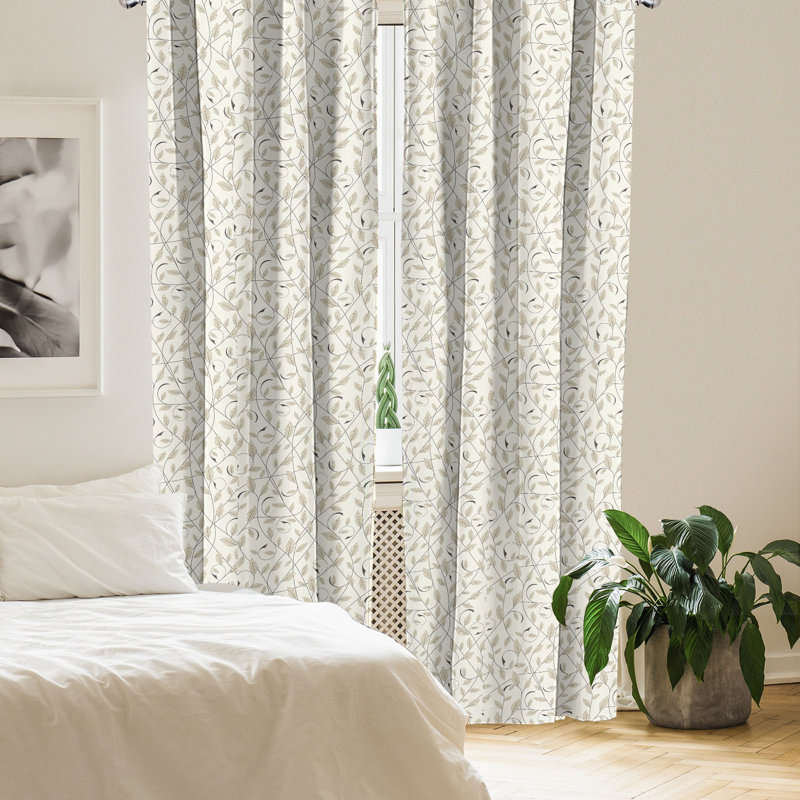 Rideaux 4 panneaux East Urban Home, L 28 po x L 63 po