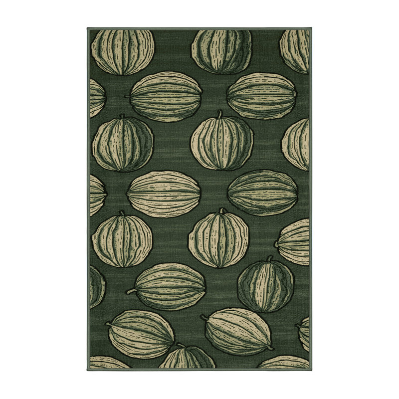 Washable Winter Melon Vegetables Area Rug, Rectangle 8' x 10'