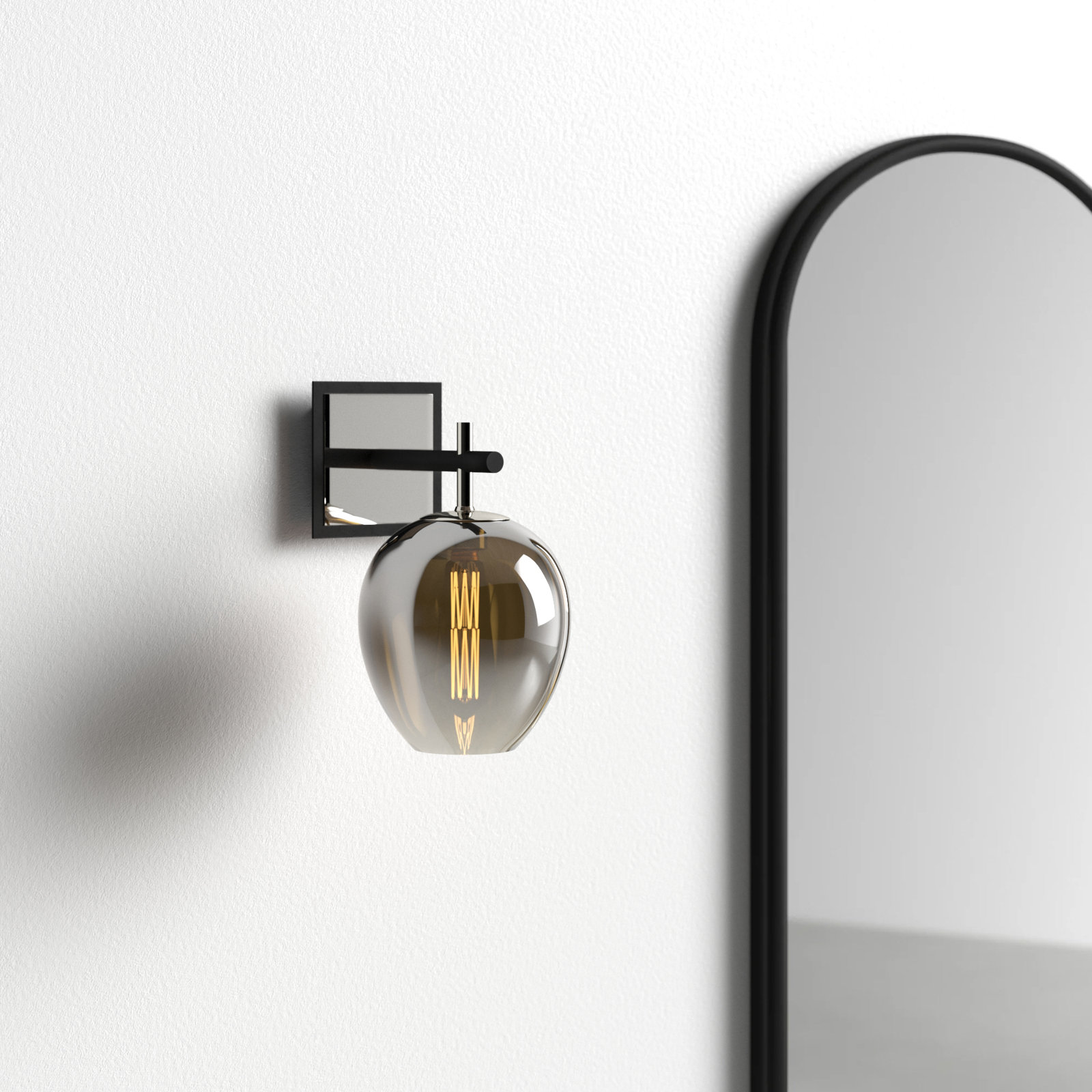 Rundy Single Light Dimmable Armed Sconce