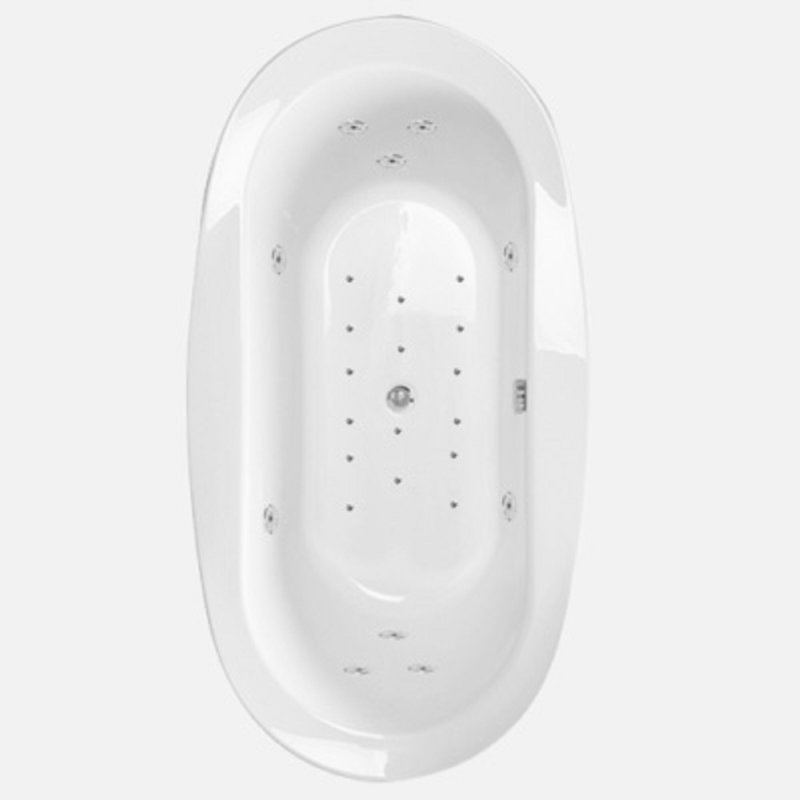 66" L X 36" W Drop In Combination Acrylic Bathtub with Center Drain in White