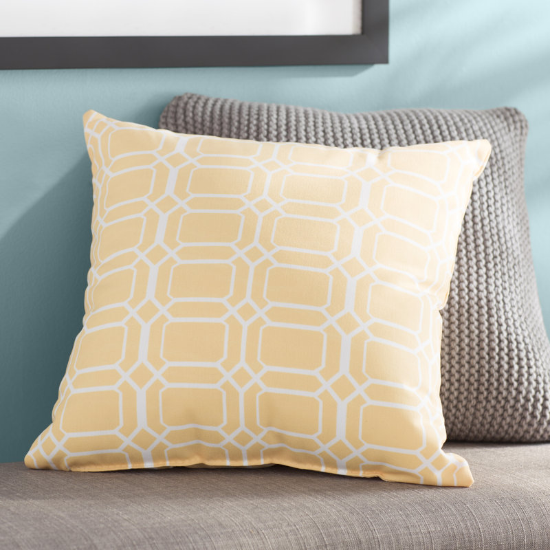 Housse de coussin d'extérieur carré Sail, Sun & Fun Coastal, H 18 po x l 18 po x P 3 po, Jaune