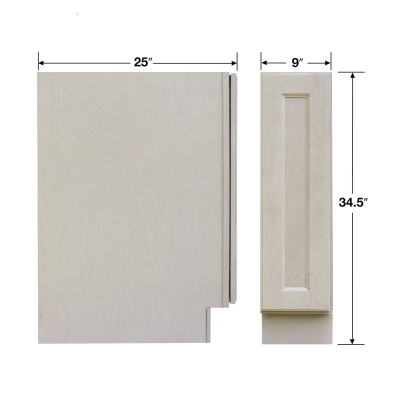 Shaker Style Sonoma Wheat 9" Base Cabinet