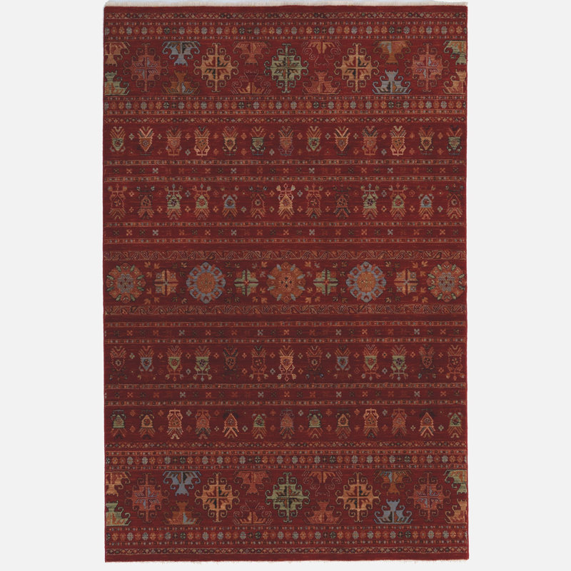 Maelana Wool Oriental Indoor Rug, Rectangle 5'3" x 7'10"