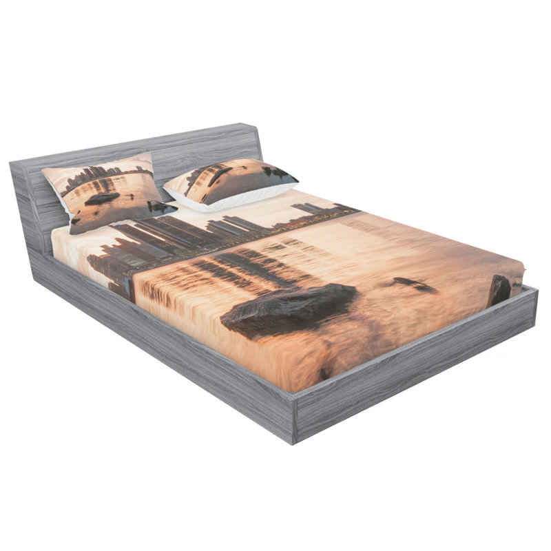 Microfiber Sheet Set, Queen Sheet Set with Fitted Sheet