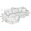 Canapé-lit modulaire rembourré en velours Corduroy-286225935