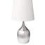 Lampe de table 24 po de hauteur à touche en métal avec finition argentée, lampe de table-1688323326