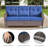 7-Piece Patio Furniture Sofa Chair Set, All-Weather Outdoor Seating Set With Swivel Glider Chairs & Ottomans-1302535987