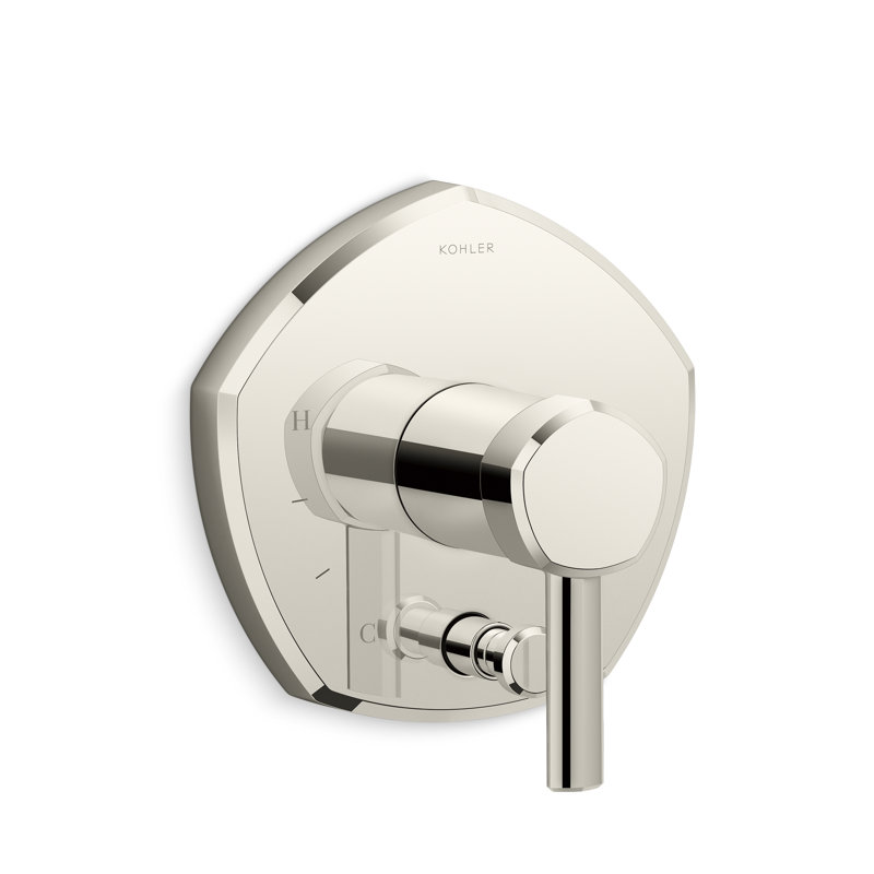 Occasion Rite-Temp Shower Valve Trim With Diverter And Lever Handle, Vibrant Polished Nickel