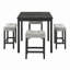 Ensemble de table de salle à manger, de bar et de chaises, ensemble de table de salle à manger 5 pièces, ensemble de table de petit déjeuner industriel, pour le salon, la salle à manger, la salle de jeux-1406564154