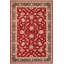 Tapis rouge / beige en laine Baccio