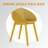 2-Pack Modern All-Weather Lounge Chairs – Lightweight PP Plastic For Indoor/Outdoor Use, Earthy Yellow-797234295