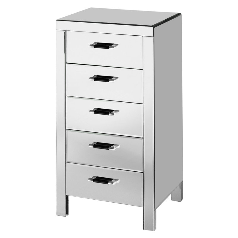Solid Wood 51cm W 5 - Drawer Chest of Drawers