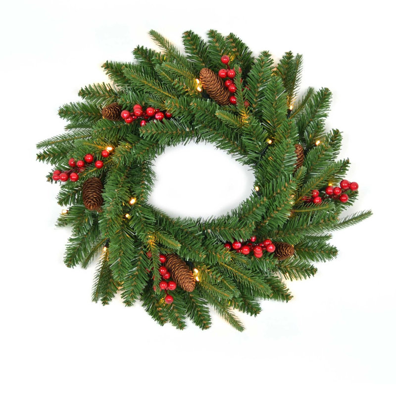 Faux PVC 21.65cm Christmas Wreath