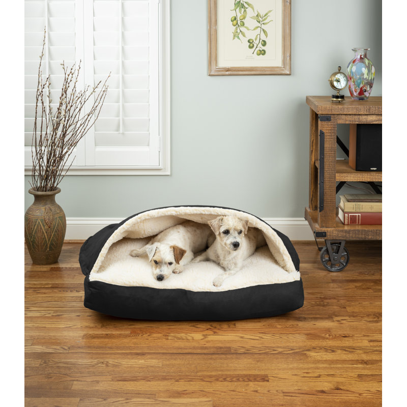 Lit pour chien Snoozer, Petit (l 30 po x P 20 po x H 8 po), Petit (11 à 25 lb), Noir