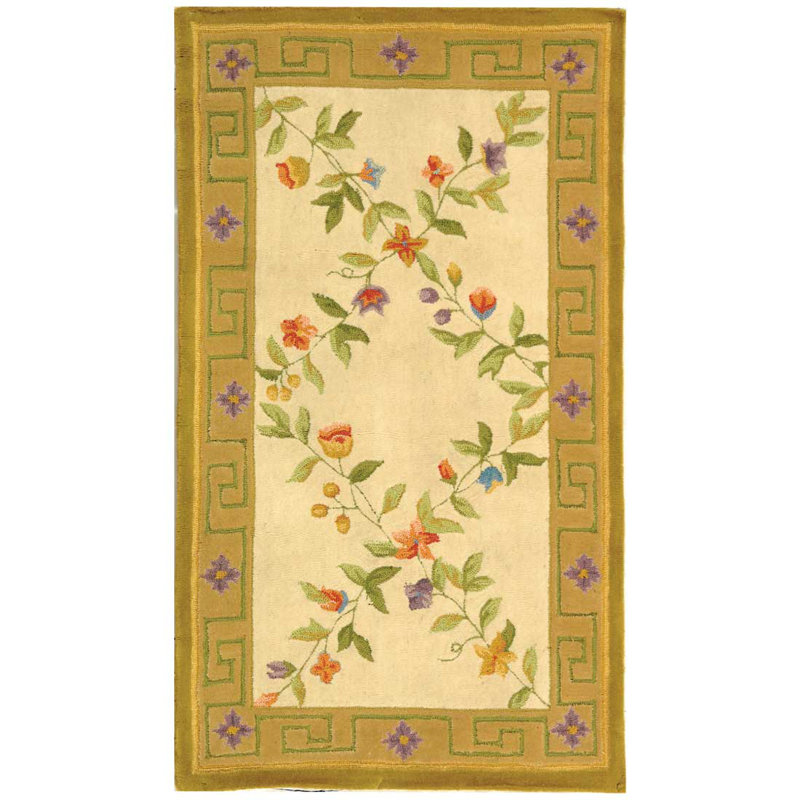 Berkley Wool Pile Floral Rug, Rectangle 2'9" x 4'9"