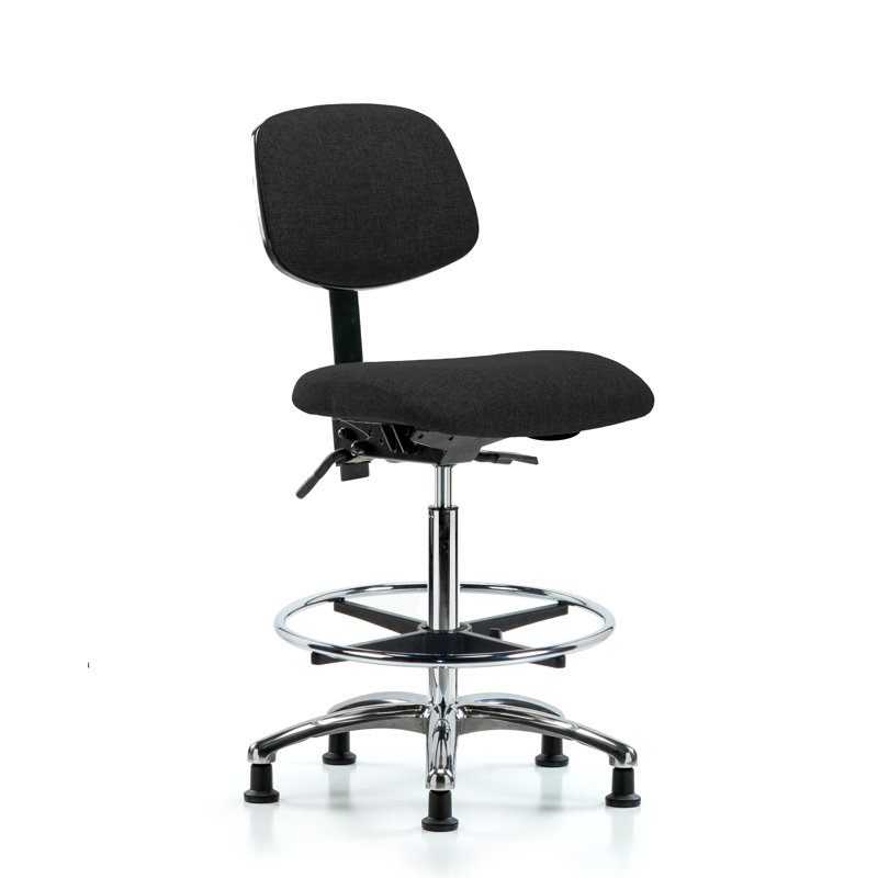 Chaise de dessin Charlotte, Noir, Patins, Inclus