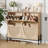 Rattan Shoe Cabinet With 4 Flip Drawers(Fits 16 Pairs), Freestanding Shoe Organizer With Metal Legs For Entryway-2058319856