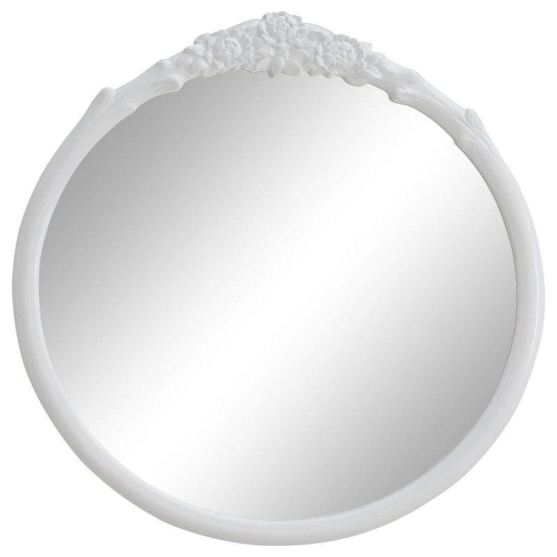 Miroir mural Aruther, Blanc lustré