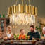 21.6in Luxury Modern Gold Crystal Chandelier, E14 Base, No Bulb Included